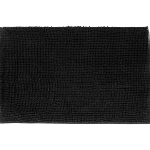 Tapete wc chenille preto 80x50cm