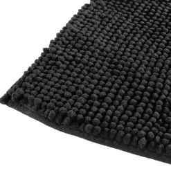 Tapete wc chenille preto 80x50cm
