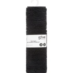 Tapete wc chenille preto 80x50cm
