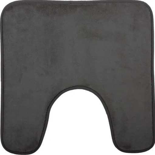 Tapete wc com contorno cinza 48x48cm