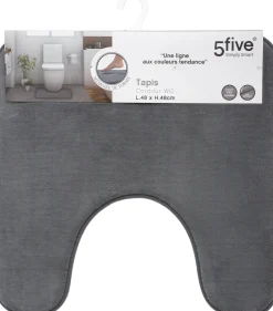 Tapete wc com contorno cinza 48x48cm