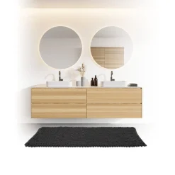 Tapete wc espesso preto 50x120cm