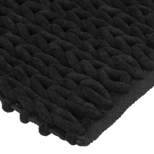 Tapete wc espesso preto 50x120cm