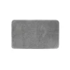 Tapete wc microfibra macio cinza claro 45x75cm