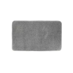 Tapete wc microfibra macio cinza claro 45x75cm
