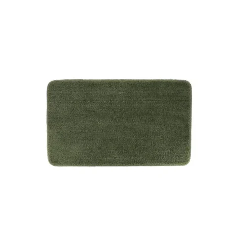 Tapete wc microfibra macio verde caqui 45x75cm