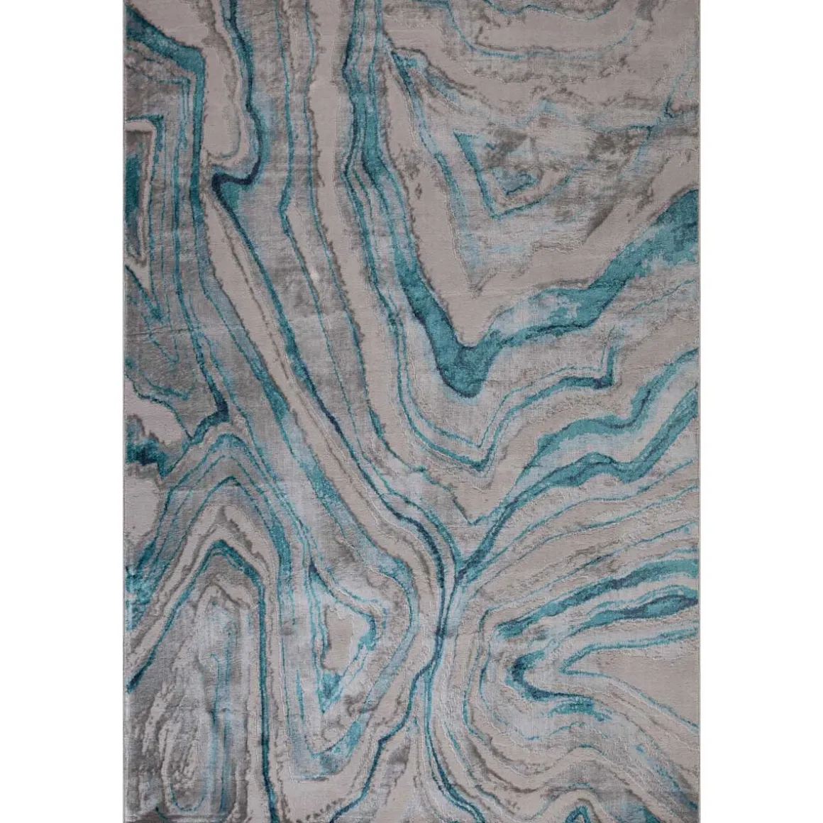 Tapete ZAHA abstract cinza e azul 80x150cm