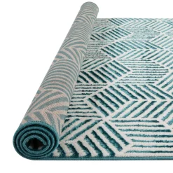 Tapete ZAHA geométrico azul 80x150cm