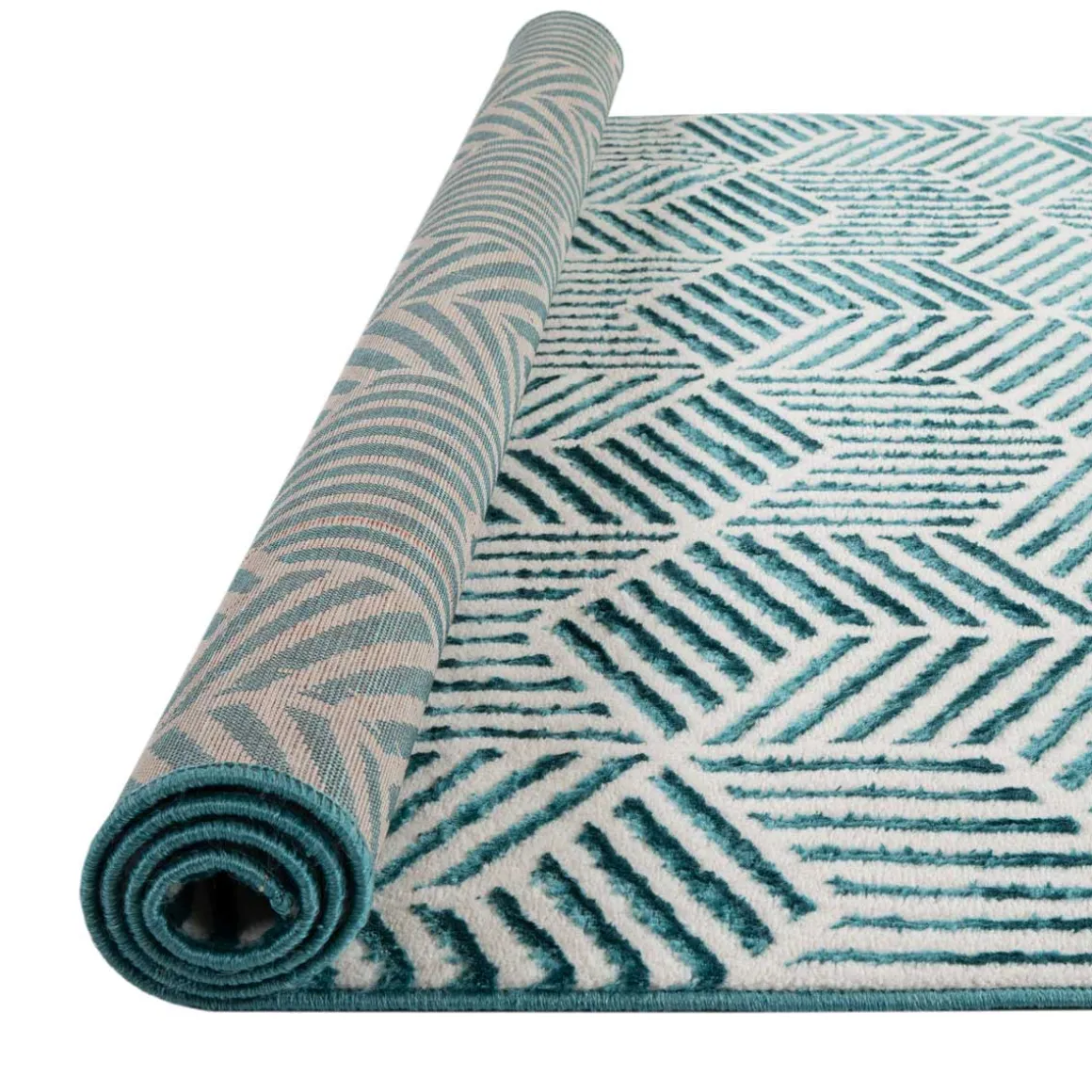 Tapete ZAHA geométrico azul 80x150cm