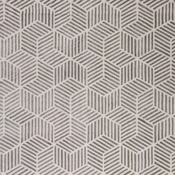 Tapete ZAHA geométrico cinza 80x150cm