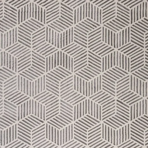 Tapete ZAHA geométrico cinza 80x150cm