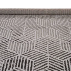 Tapete ZAHA geométrico cinza antracite 200x285cm