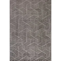 Tapete ZAHA geométrico cinza antracite 160x235cm
