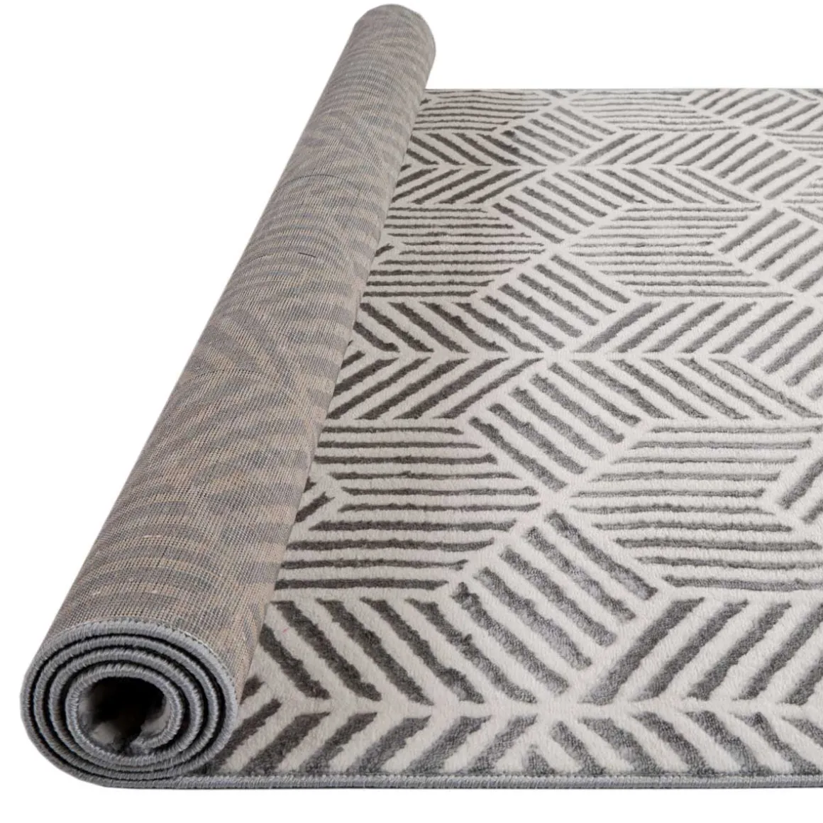 Tapete ZAHA geométrico cinza 160x235cm