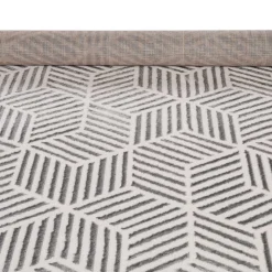 Tapete ZAHA geométrico cinza 160x235cm