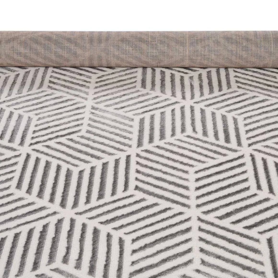 Tapete ZAHA geométrico cinza 160x235cm