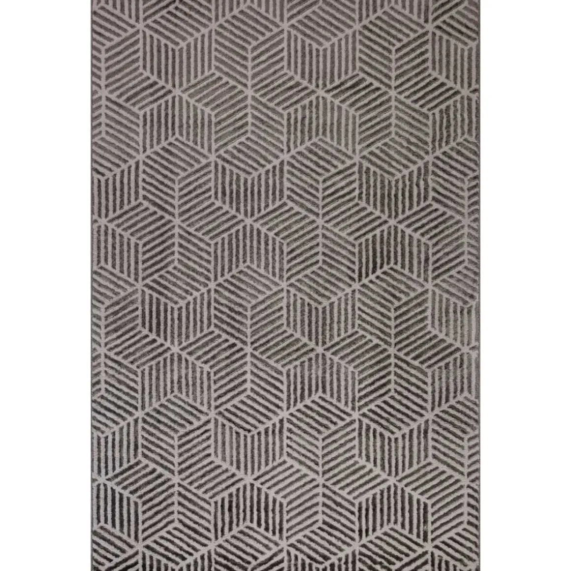 Tapete ZAHA geométrico cinza antracite 120x160cm