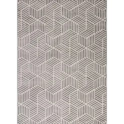 Tapete ZAHA geométrico cinza 133x190cm