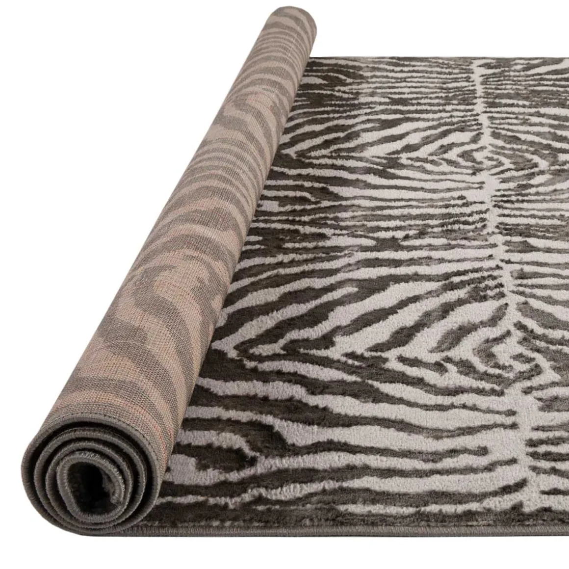 Tapete ZAHA zebra cinza antracite 133x190cm
