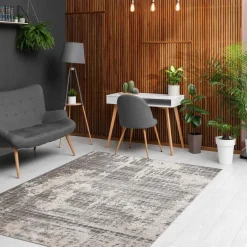 Tapetes Salam Squares Cinza 133x190cm