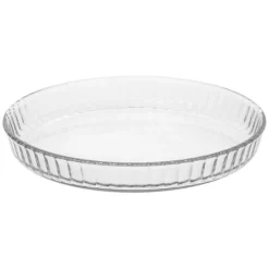 Tarteira em vidro com tampa 27cm