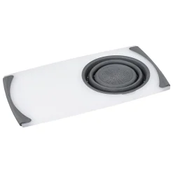 Tábua de corte com recipiente dobrável