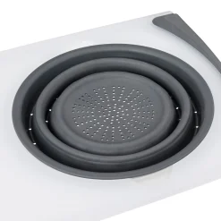 Tábua de corte com recipiente dobrável