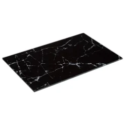 Tábua de cozinha decoração mármore em vidro 20x30cm