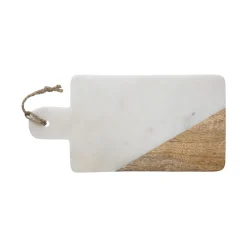 Tábua de cozinha em mármore e madeira 15x30cm