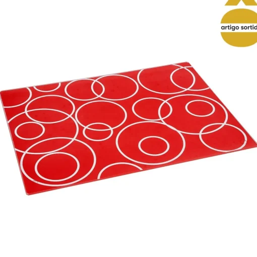 Tábua de cozinha em vidro decorada