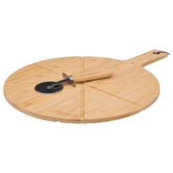 Tábua redonda para pizza em bambu 37cm