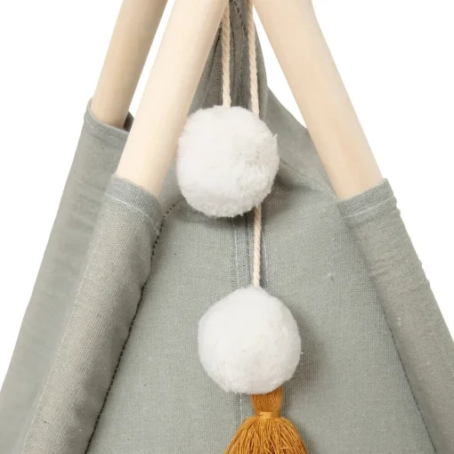 Tenda TIPI azul com pompons RAINBOW