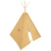 Tenda TIPI ocre com pompons RAINBOW