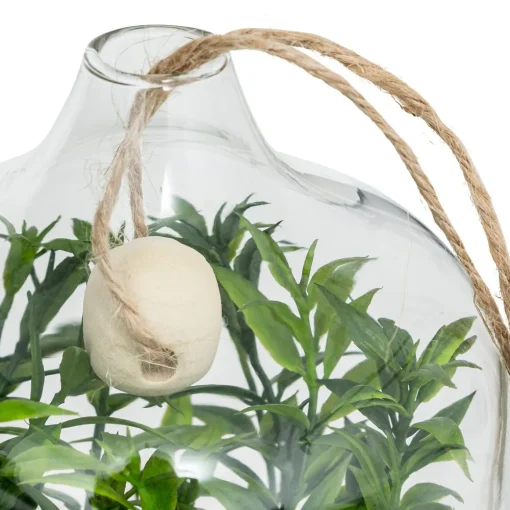 Terrário em vidro com plantas artificiais NALY
