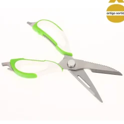 Tesoura de cozinha multifunções com proteção