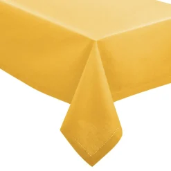 Toalha de mesa CHAMBRAY ocre em algodão 140x240cm