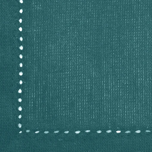 Toalha de mesa CHAMBRAY verde esmeralda em algodão 140x240cm