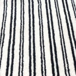 Toalha de mãos LINE branco e preto em algodão 50x100cm