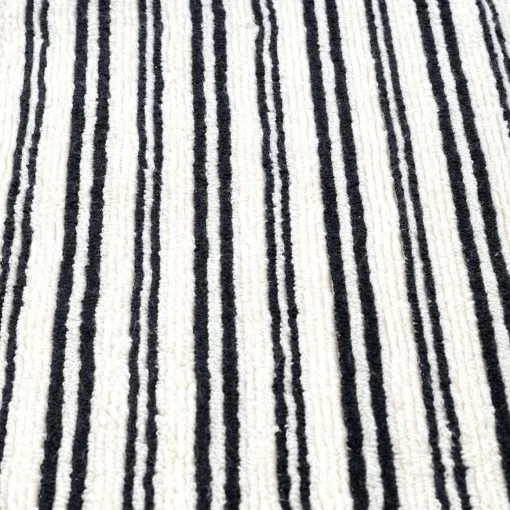 Toalha de mãos LINE branco e preto em algodão 50x100cm