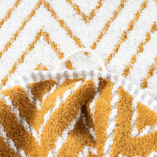 Toalha de mãos tribo ocre em algodão 50x100cm
