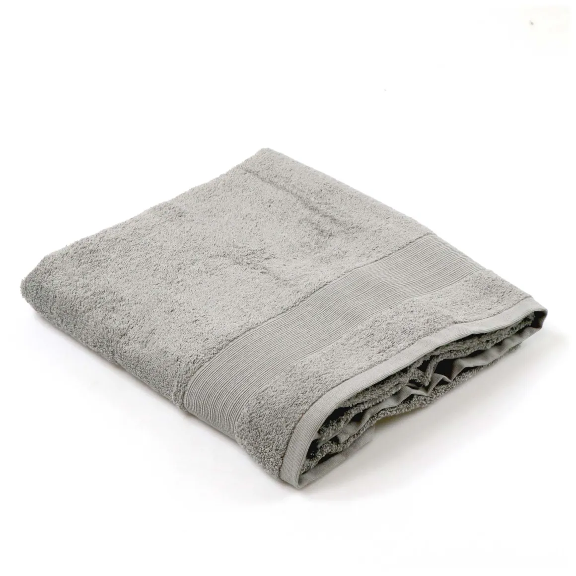 Toalha lençol de banho cinza TIMELESS 100x150cm