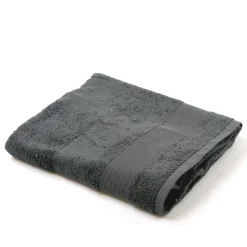 Toalha lençol de banho cinza escuro TIMELESS 100x150cm