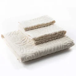 Toalha wc PURE bege em algodão 30x50cm
