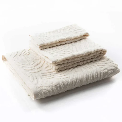 Toalha wc PURE bege em algodão 30x50cm