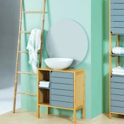 Toalheiro escada em bambu 170cm