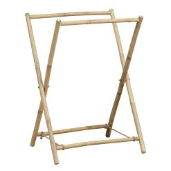 Toalheiro wc em bambu com 2 barras