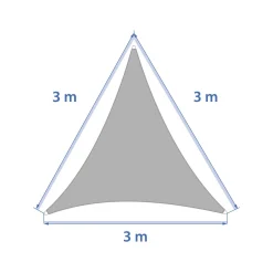 Toldo Solar Curacao Triangular 3x3M