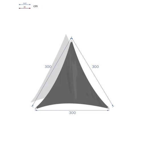 Toldo SOLAR CURACAO triangular 3x3m