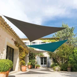 Toldo solar triangular SHAE cinza 3x3m