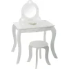 Toucador branco com tamborete